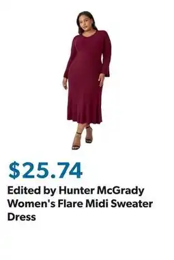 Sam's Club Edited by Hunter McGrady Women's Flare Midi Sweater Dress offer