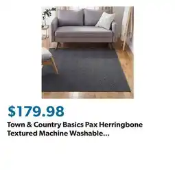 Sam's Club Town & Country Basics Pax Herringbone Textured Machine Washable Area Rug, Assorted Sizes and Colors offer