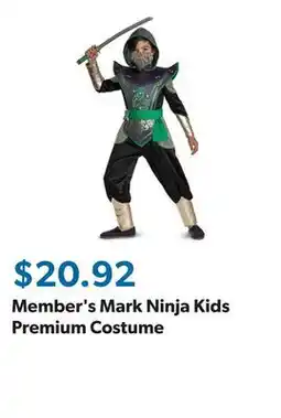 Sam's Club Member's Mark Ninja Kids Premium Costume offer