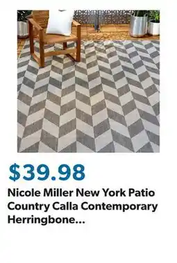 Sam's Club Nicole Miller New York Patio Country Calla Contemporary Herringbone Indoor/Outdoor Area Rug offer
