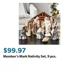 Sam's Club Member's Mark Nativity Set, 9 pcs offer