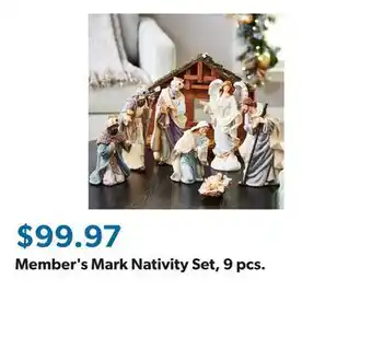 Sam's Club Member's Mark Nativity Set, 9 pcs offer