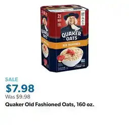Sam's Club Quaker Old Fashioned Oats, 160 oz offer