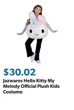 Sam's Club Jazwares Hello Kitty My Melody Official Plush Kids Costume offer