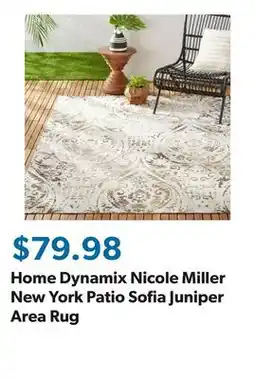 Sam's Club Home Dynamix Nicole Miller New York Patio Sofia Juniper Area Rug offer