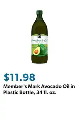 Sam's Club Member's Mark Avocado Oil in Plastic Bottle, 34 fl. oz offer