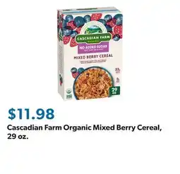 Sam's Club Cascadian Farm Organic Mixed Berry Cereal, 29 oz offer