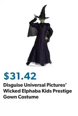 Sam's Club Disguise Universal Pictures' Wicked Elphaba Kids Prestige Gown Costume offer