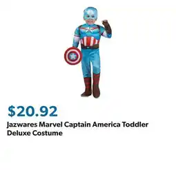 Sam's Club Jazwares Marvel Captain America Toddler Deluxe Costume offer