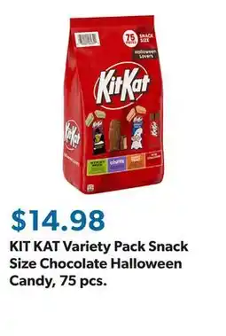Sam's Club KIT KAT Variety Pack Snack Size Chocolate Halloween Candy, 75 pcs offer