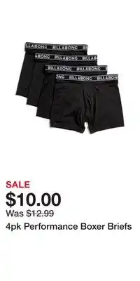 TJ Maxx 4pk Performance Boxer Briefs offer