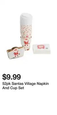 TJ Maxx 52pk Santas Village Napkin And Cup Set offer