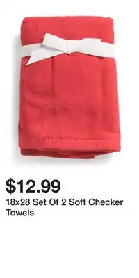 TJ Maxx 18x28 Set Of 2 Soft Checker Towels offer