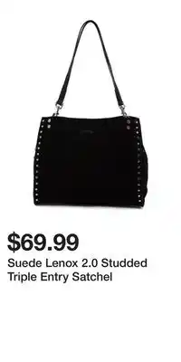 TJ Maxx Suede Lenox 2.0 Studded Triple Entry Satchel offer
