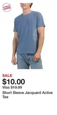 TJ Maxx Short Sleeve Jacquard Active Tee offer