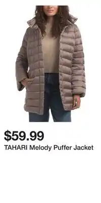 TJ Maxx TAHARI Melody Puffer Jacket offer