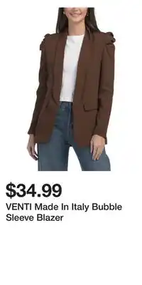 TJ Maxx VENTI Made In Italy Bubble Sleeve Blazer offer