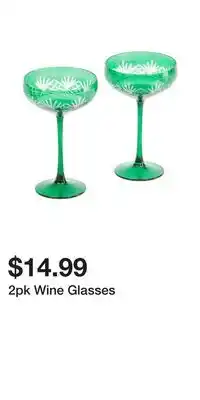 TJ Maxx 2pk Wine Glasses offer