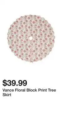 TJ Maxx Vance Floral Block Print Tree Skirt offer