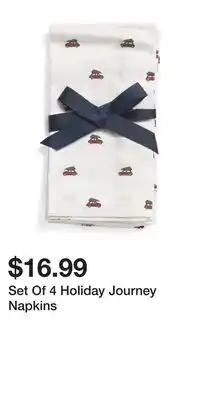 TJ Maxx Set Of 4 Holiday Journey Napkins offer