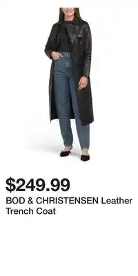 TJ Maxx BOD & CHRISTENSEN Leather Trench Coat offer