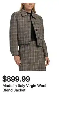 TJ Maxx Made In Italy Virgin Wool Blend Jacket offer