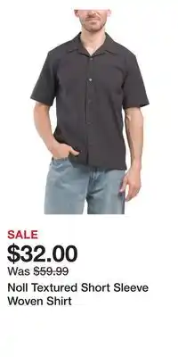 TJ Maxx Noll Textured Short Sleeve Woven Shirt offer