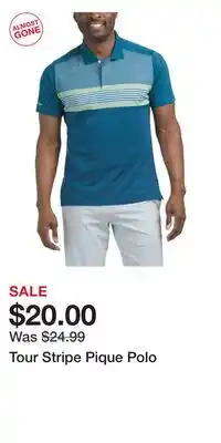 TJ Maxx Tour Stripe Pique Polo offer