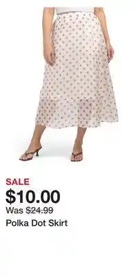 TJ Maxx Polka Dot Skirt offer