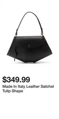 TJ Maxx Made In Italy Leather Satchel Tulip Shape offer