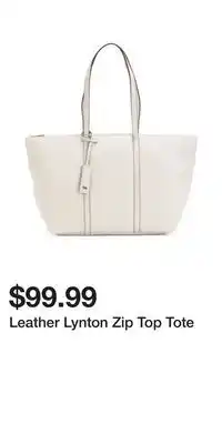 TJ Maxx Leather Lynton Zip Top Tote offer