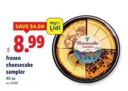 Lidl frozen cheesecake sampler offer
