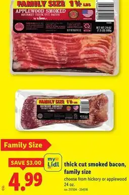 Lidl thick cut smoked bacon, family size offer