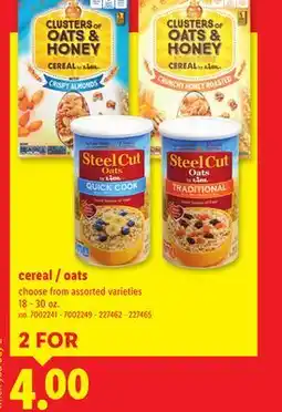 Lidl cereal/oats offer