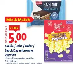 Lidl cookie/cake/wafer/Snack Day microwave popcorn offer