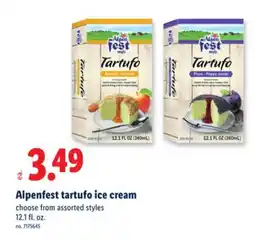 Lidl Alpenfest tartufo ice cream offer