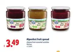 Lidl Alpenfest fruit spread offer