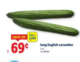 Lidl long English cucumber offer