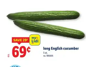 Lidl long English cucumber offer