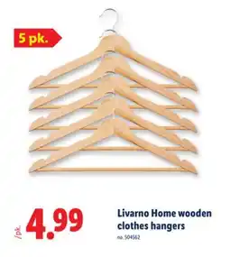 Lidl Livarno Home wooden clothes hangers offer