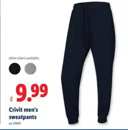 Lidl Crivit men's sweatpants offer