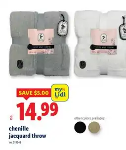 Lidl chenille jacquard throw offer