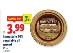 Lidl homestyle 40% vegetable oil spread offer