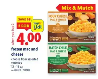 Lidl frozen mac and cheese offer