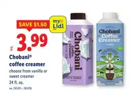 Lidl Chobani coffee creamer offer