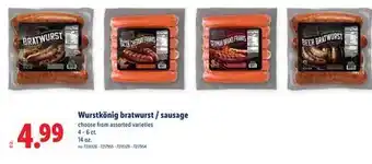 Lidl Wurstkönig bratwurst/sausage offer