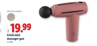 Lidl Crivit mini massager gun offer