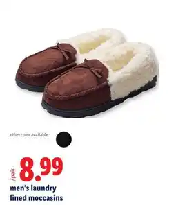 Lidl men's laundry lined moccasins offer