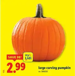 Lidl large carving pumpkin offer