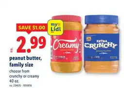 Lidl peanut butter, family size offer